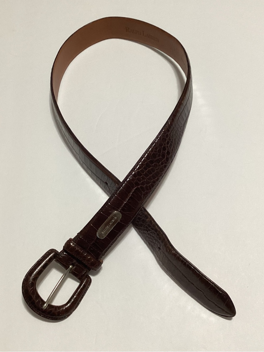 Ralph Lauren Croc Embossed Women’s Belt